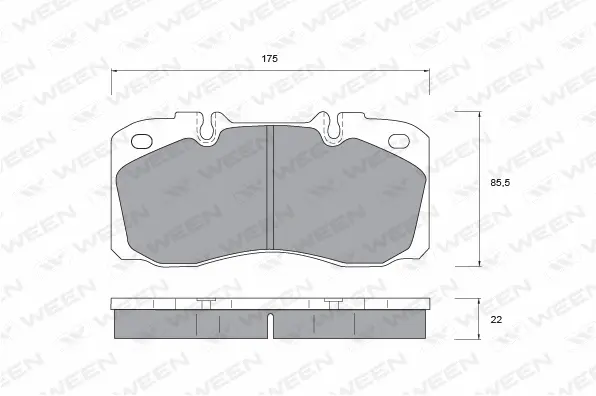 Brake Pad Set, disc brake (151-1055)