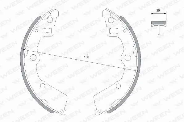 Brake Shoe Set (152-2030)