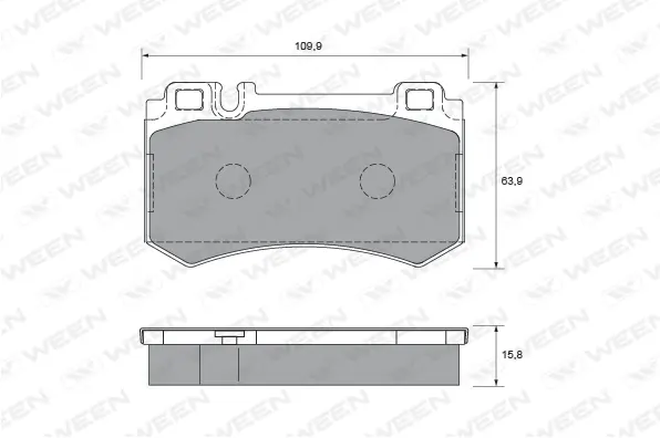 Brake Pad Set, disc brake (151-1936)