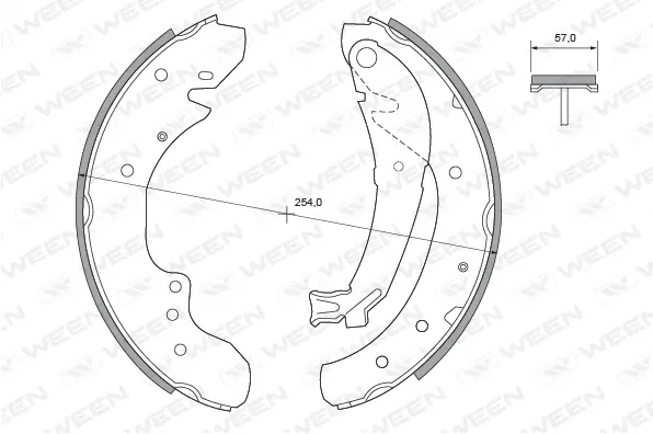 Brake Shoe Set (152-2372)