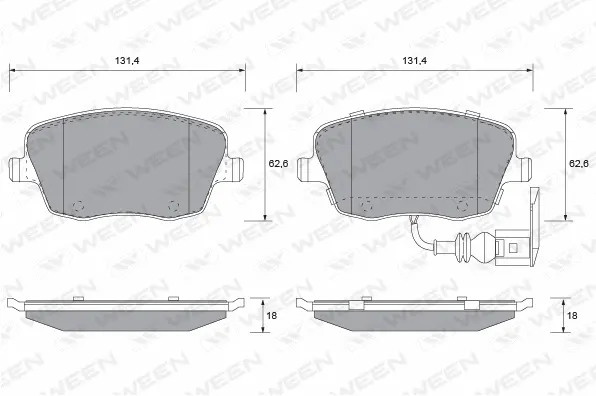 Brake Pad Set, disc brake (151-1340)