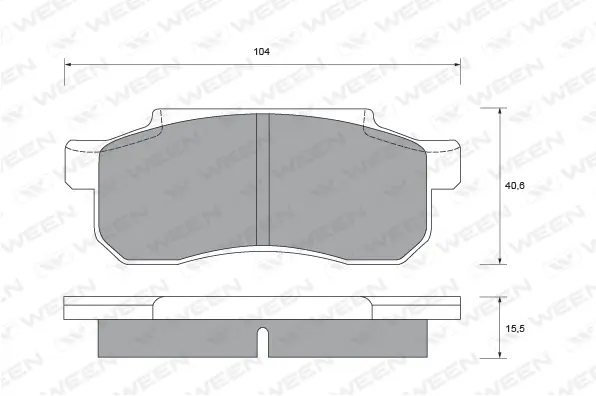 Brake Pad Set, disc brake (151-2377)