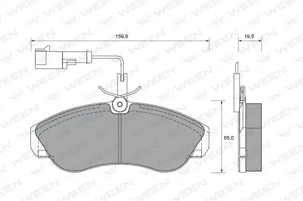 Brake Pad Set, disc brake (151-1858)