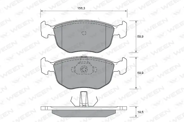 Brake Pad Set, disc brake (151-1990)