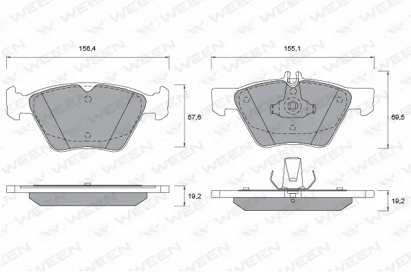 Brake Pad Set, disc brake (151-1300)