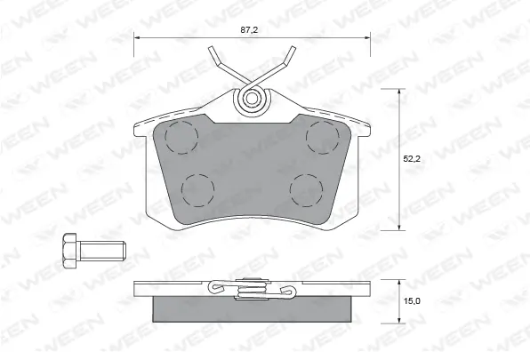 Brake Pad Set, disc brake (151-1616)