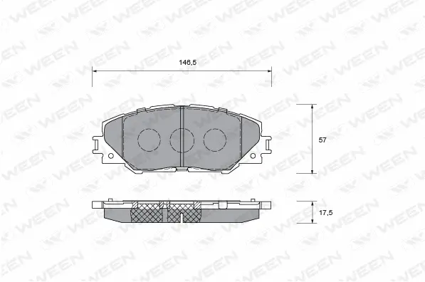 Brake Pad Set, disc brake (151-0022)