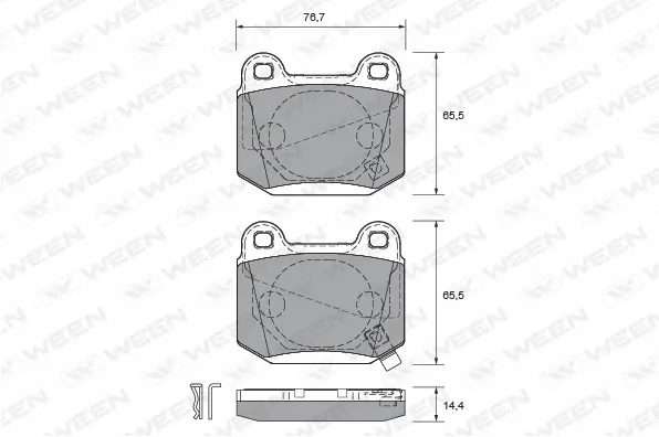 Brake Pad Set, disc brake (151-2313)