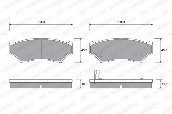 Brake Pad Set, disc brake (151-1693)
