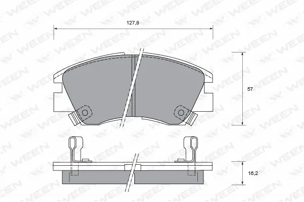 Brake Pad Set, disc brake (151-1403)