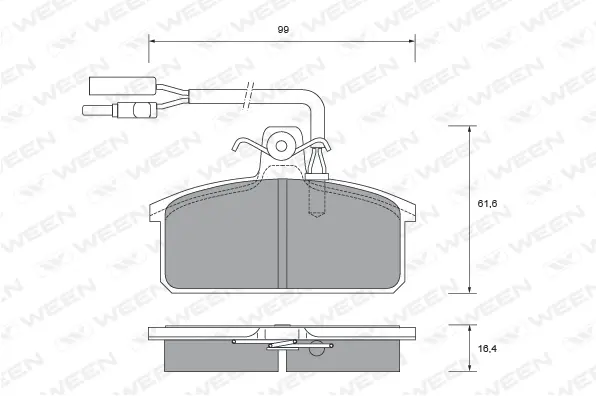 Brake Pad Set, disc brake (151-2508)