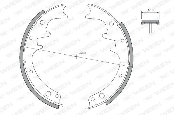 Brake Shoe Set (152-2108)