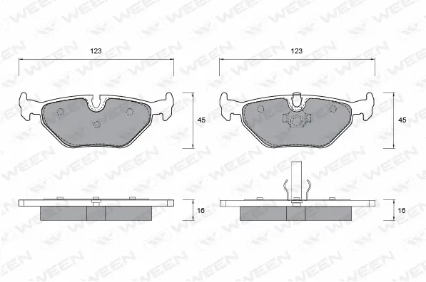 Brake Pad Set, disc brake (151-1201)