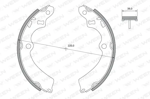 Brake Shoe Set (152-2164)