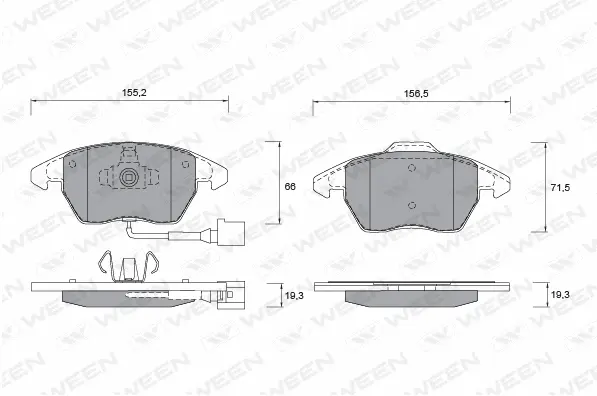 Brake Pad Set, disc brake (151-1252)