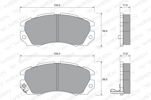 Brake Pad Set, disc brake (151-1697)