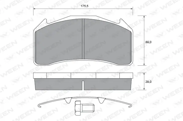 Brake Pad Set, disc brake (151-1509)