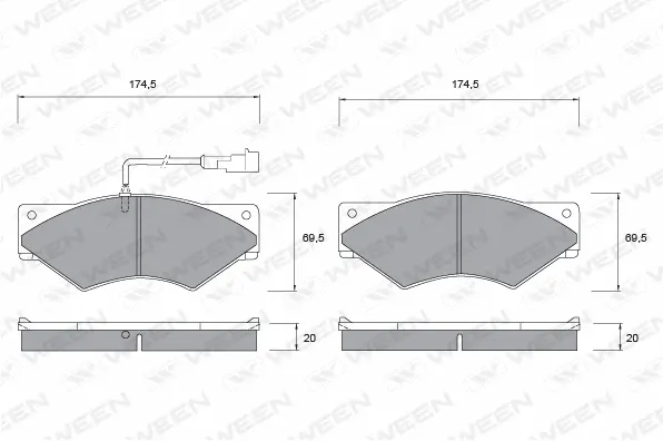 Brake Pad Set, disc brake (151-1050)