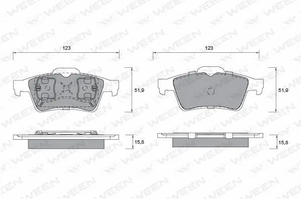 Brake Pad Set, disc brake (151-1246)