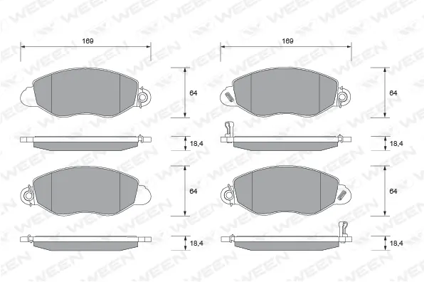 Brake Pad Set, disc brake (151-1882)