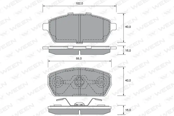 Brake Pad Set, disc brake (151-2220)