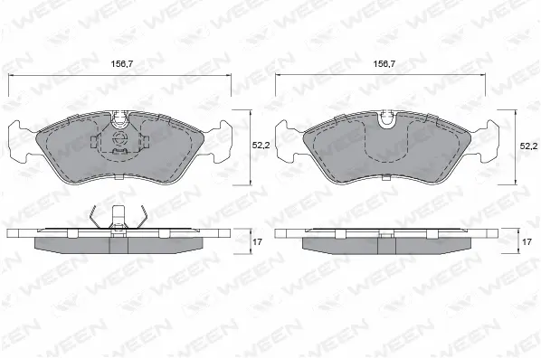 Brake Pad Set, disc brake (151-1181)