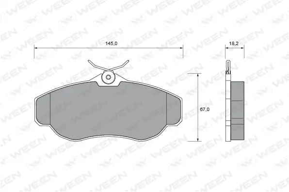 Brake Pad Set, disc brake (151-1679)