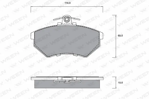 Brake Pad Set, disc brake (151-1256)