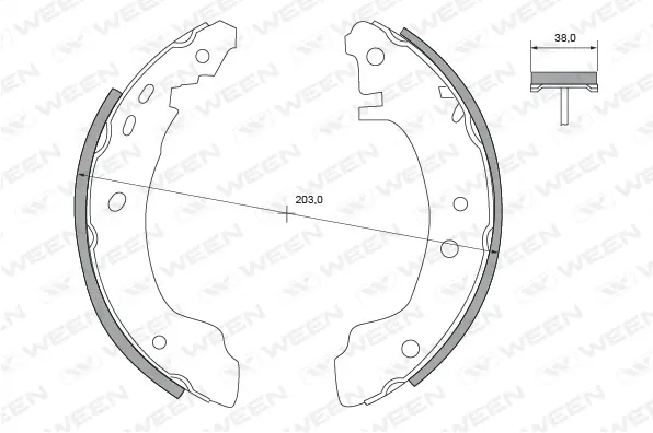 Brake Shoe Set (152-2144)