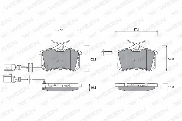 Brake Pad Set, disc brake (151-1247)