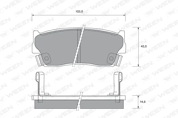 Brake Pad Set, disc brake (151-2178)