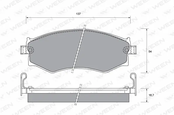 Brake Pad Set, disc brake (151-1354)