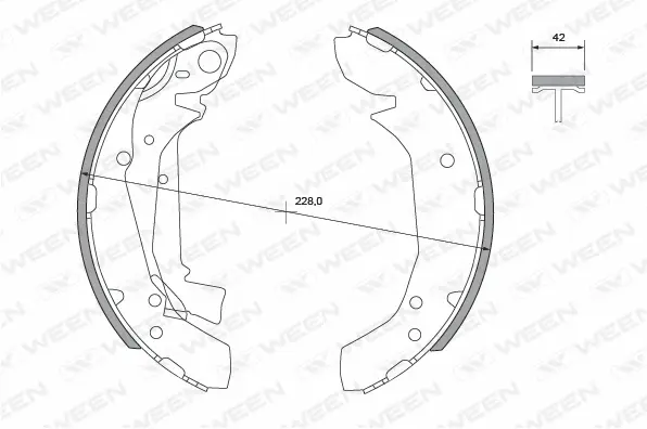 Brake Shoe Set (152-2022)