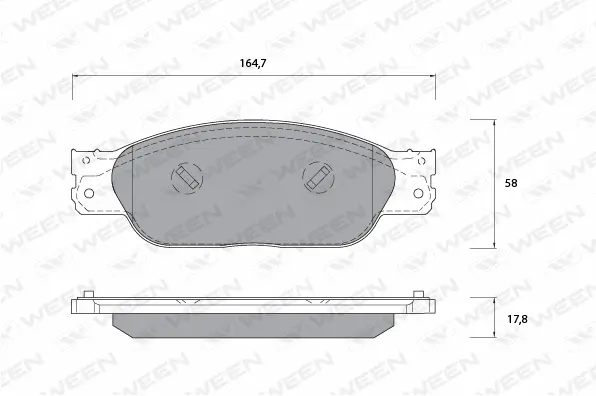 Brake Pad Set, disc brake (151-1091)