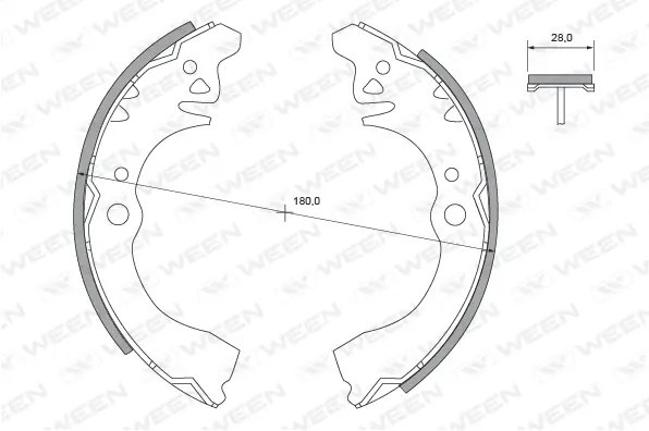 Brake Shoe Set (152-2327)