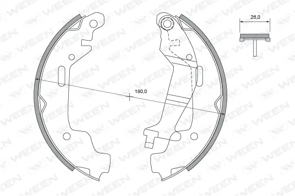 Brake Shoe Set (152-2353)