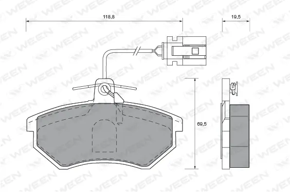 Brake Pad Set, disc brake (151-1601)