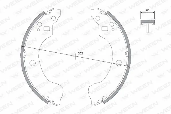 Brake Shoe Set (152-2460)