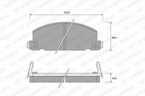 Brake Pad Set, disc brake (151-1418)