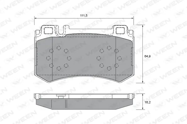 Brake Pad Set, disc brake (151-2646)