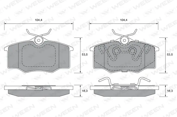 Brake Pad Set, disc brake (151-2680)