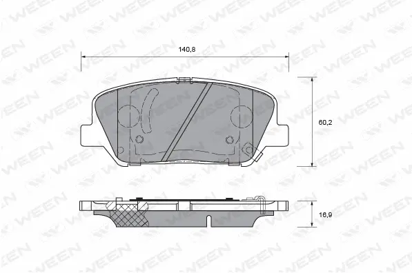 Brake Pad Set, disc brake (151-0003)