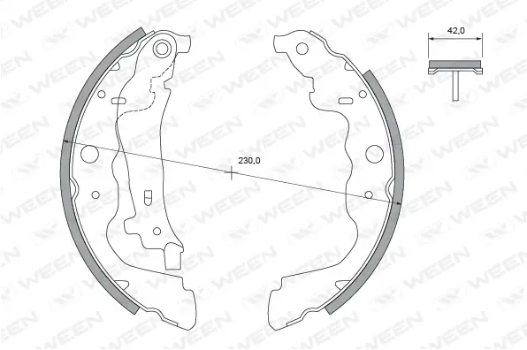 Brake Shoe Set (152-2502)