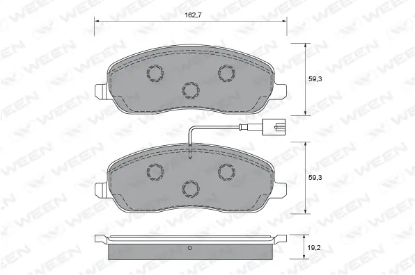 Brake Pad Set, disc brake (151-1994)