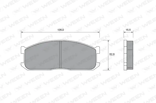 Brake Pad Set, disc brake (151-1533)