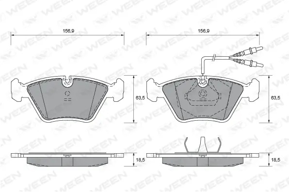 Brake Pad Set, disc brake (151-1634)