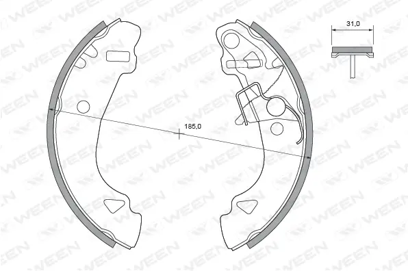 Brake Shoe Set (152-2384)