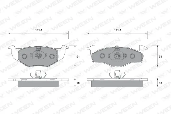 Brake Pad Set, disc brake (151-1720)