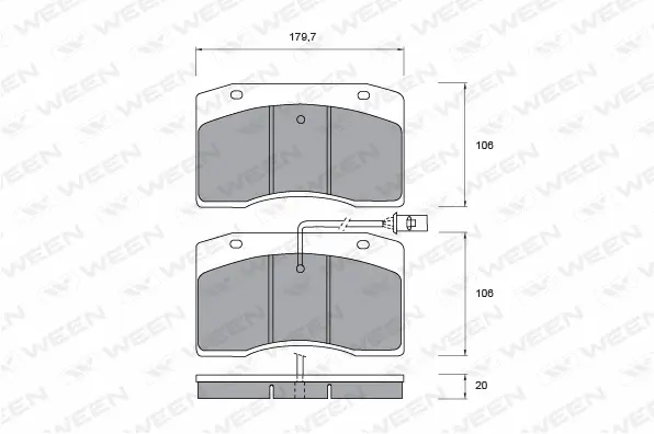 Brake Pad Set, disc brake (151-1046)