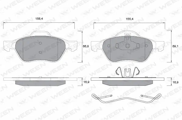 Brake Pad Set, disc brake (151-1337)